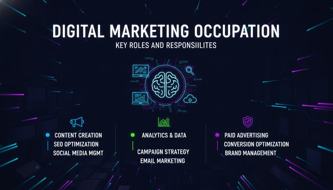 Digital Marketing Occupation: Key Roles and Responsibilities — illustrated overview