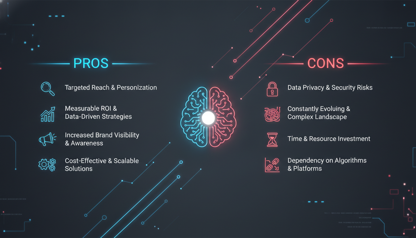 Visual guide to Pros and Cons of Using Digital Marketing Tools