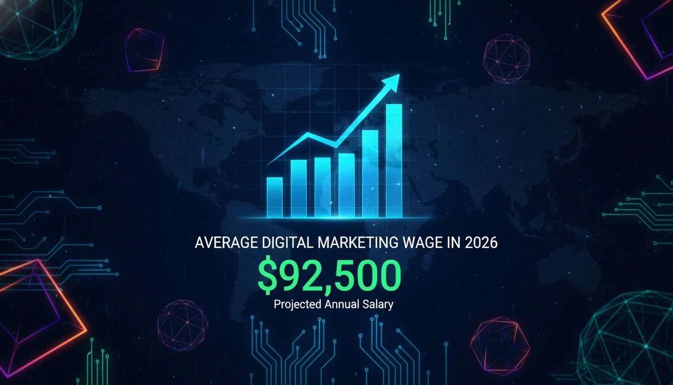 Average Digital Marketing Wage in 2026 — illustrated overview