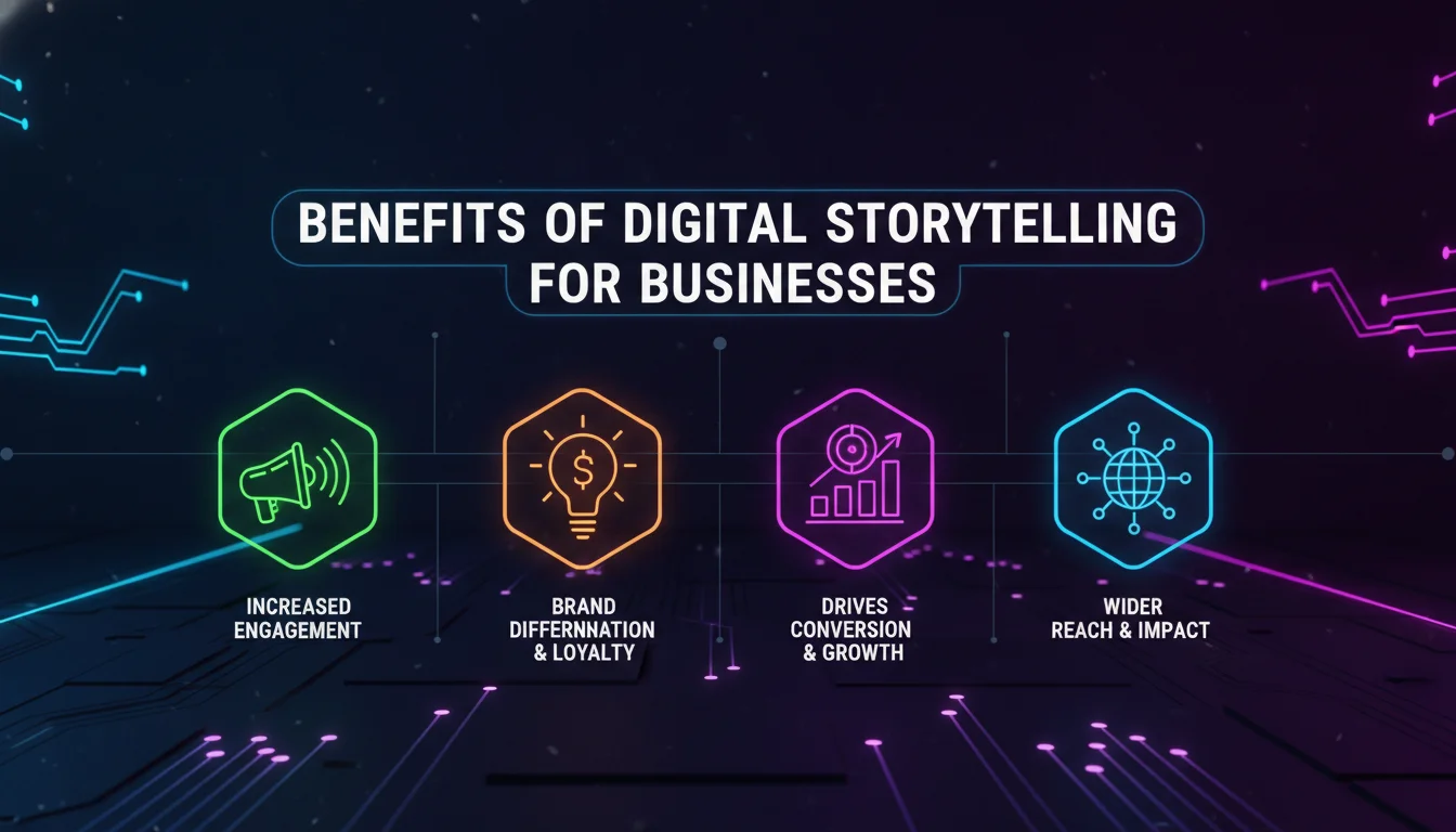 Concept illustration for Benefits of Digital Storytelling for Businesses