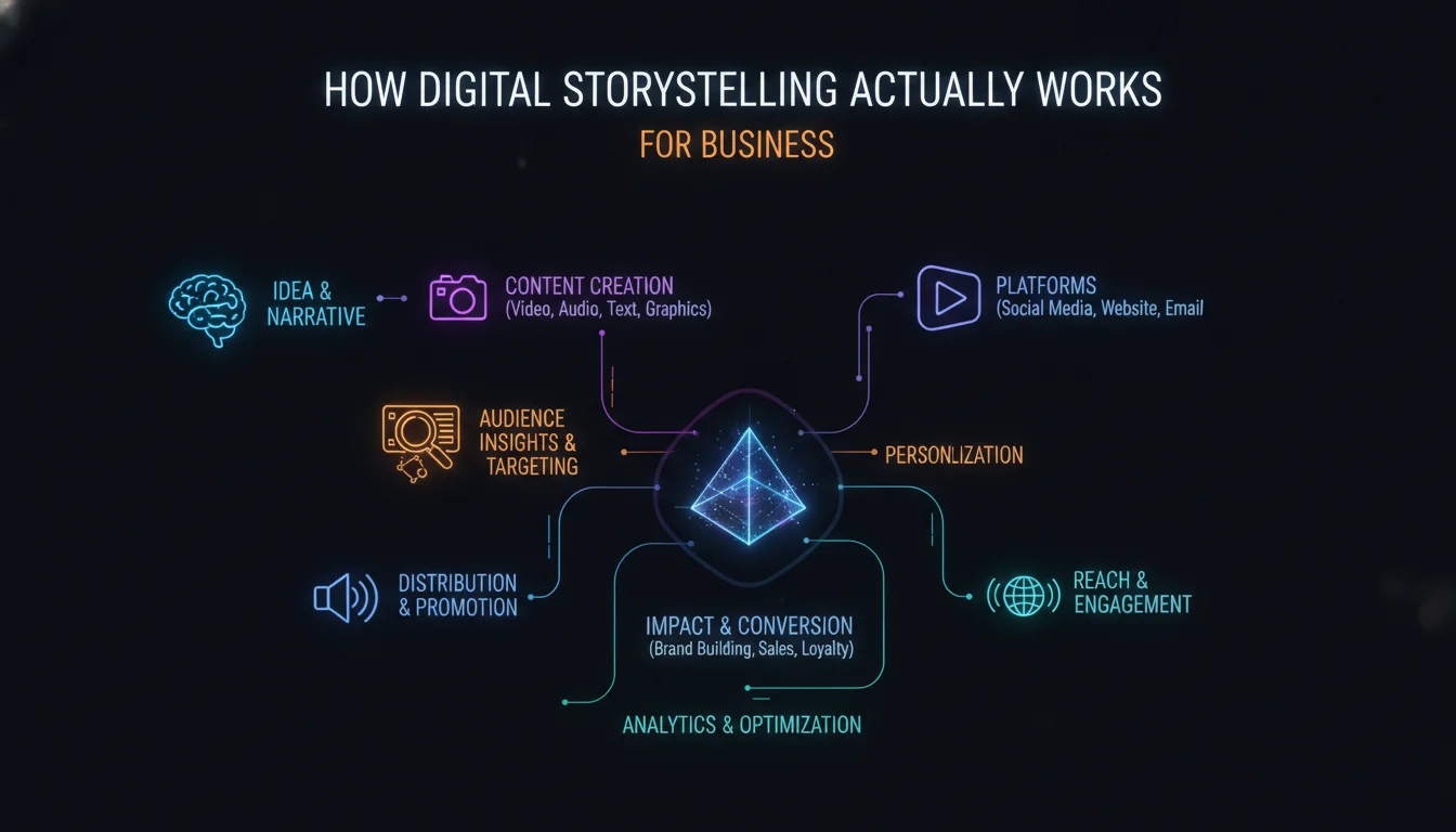 How Digital Storytelling Actually Works — illustrated overview