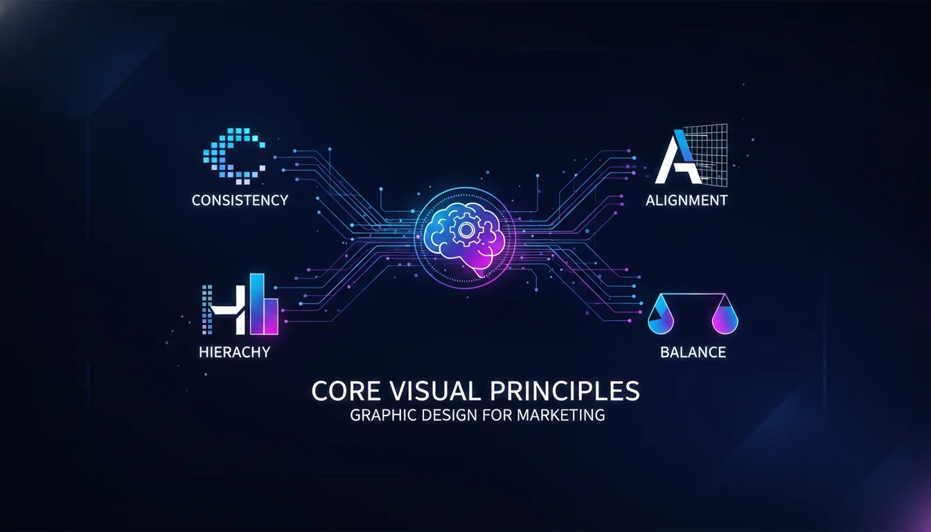 Concept illustration for Core Visual Principles in Graphic Design for Marketing