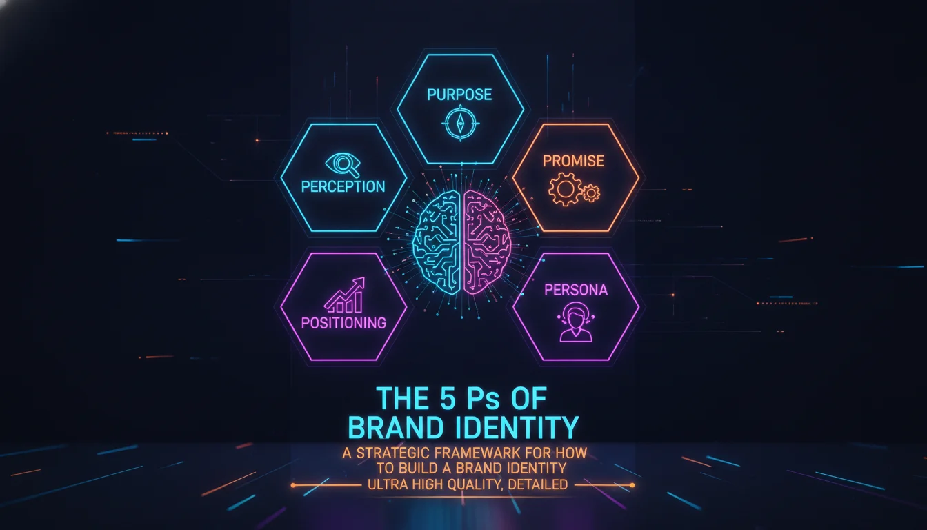 Concept illustration for The 5 Ps of Brand Identity: A Strategic Framework