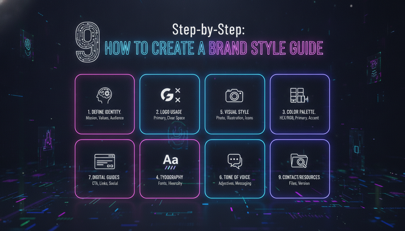 Visual guide to Step-by-Step: How to Create a Brand Style Guide