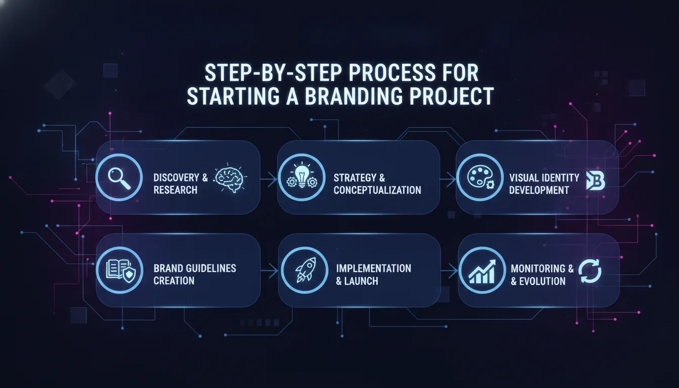 Visual guide to Step-by-Step Process for Starting a Branding Project