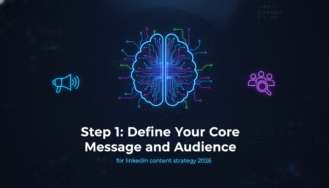 Visual guide to Step 1: Define Your Core Message and Audience