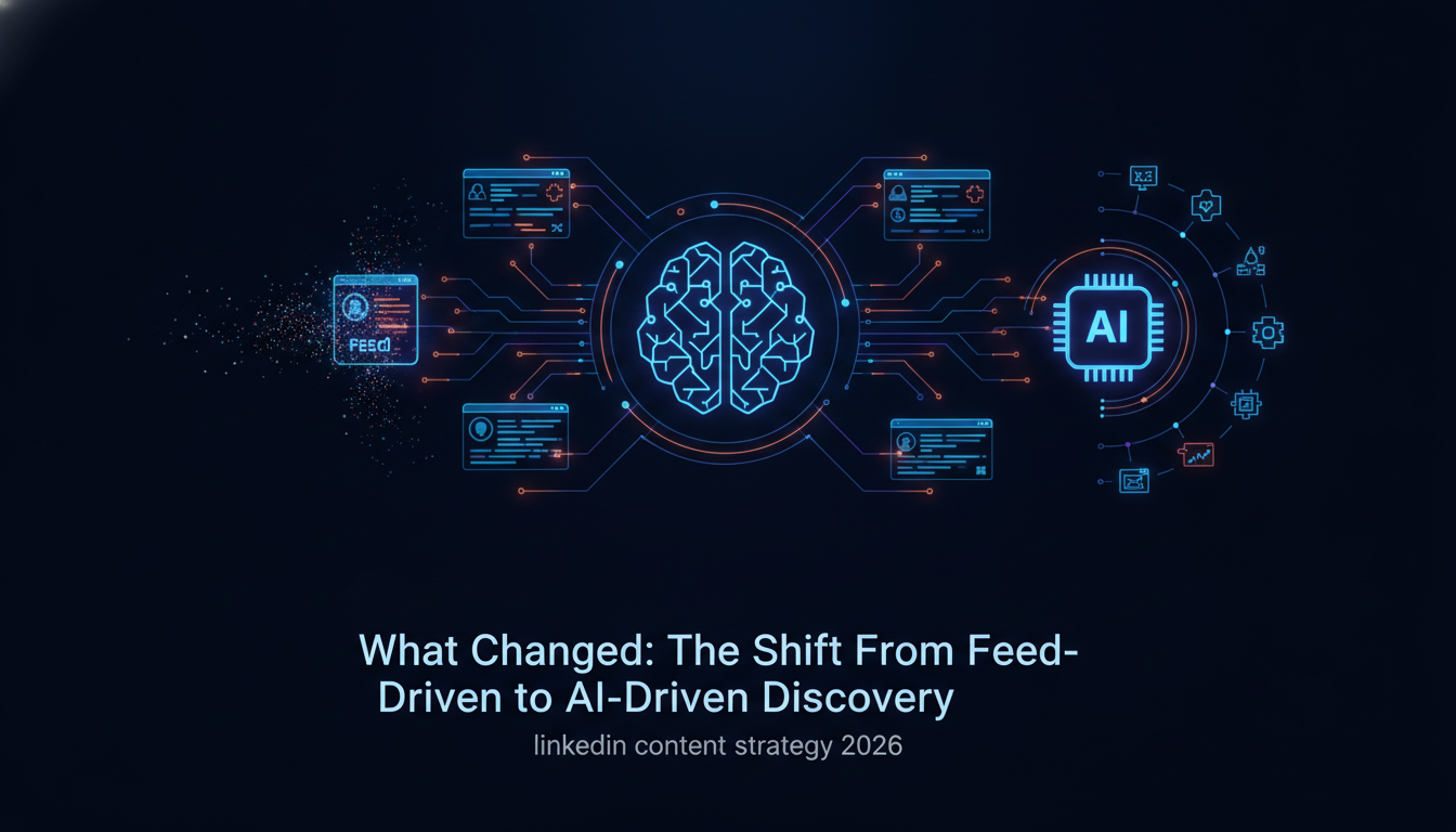 Illustration of What Changed: The Shift From Feed-Driven to AI-Driven Discovery