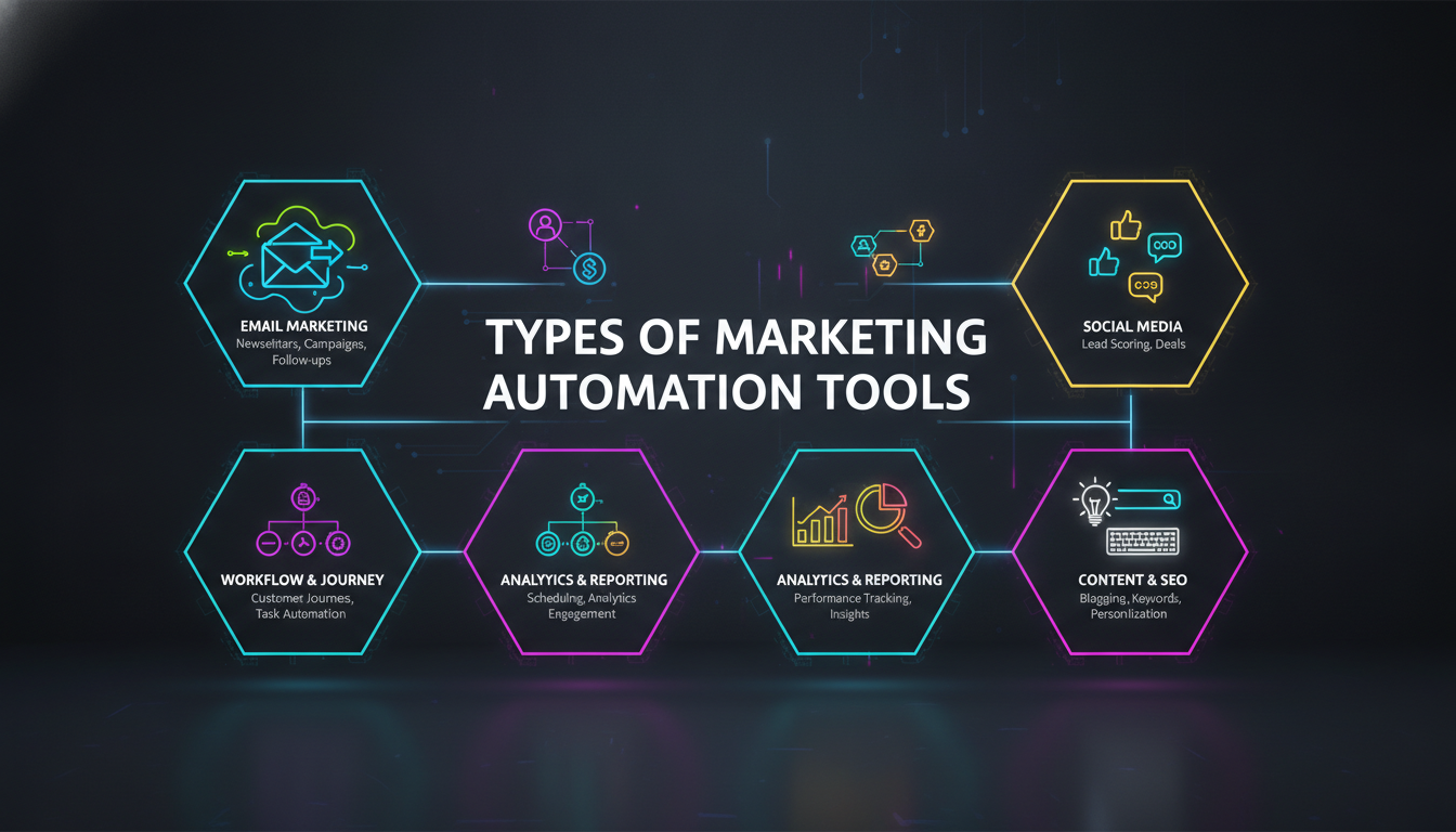 Concept illustration for Types of Marketing Automation Tools