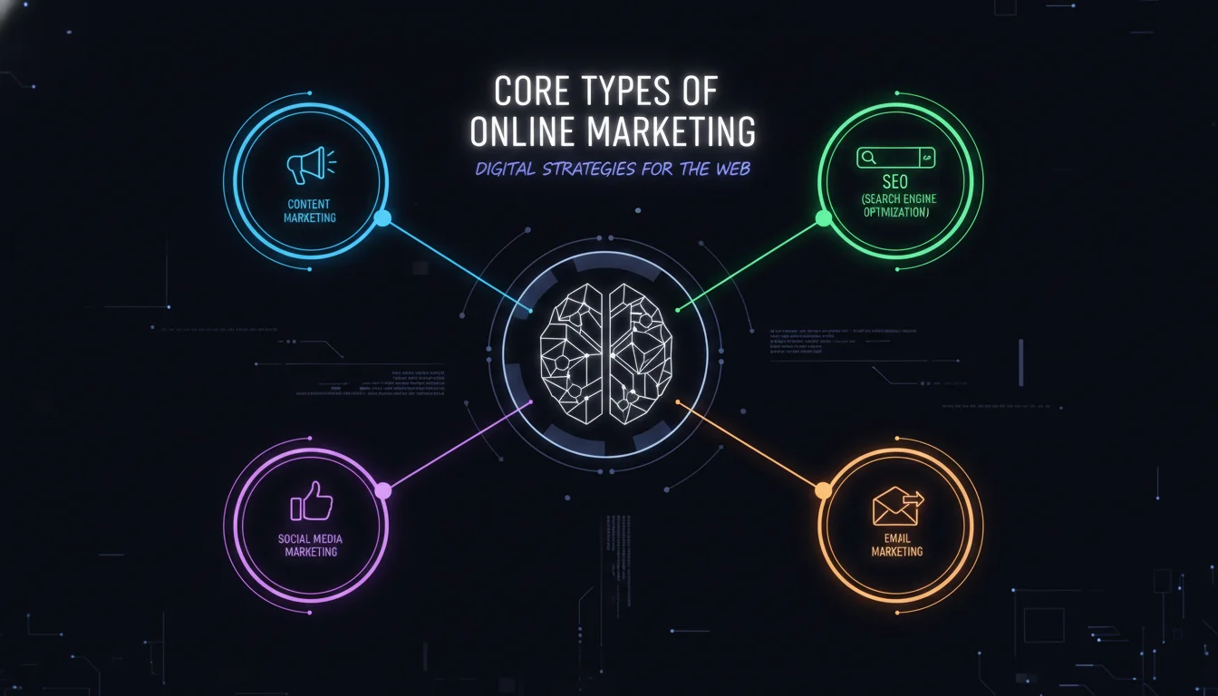 Visual guide to Core Types of Marketing for Online