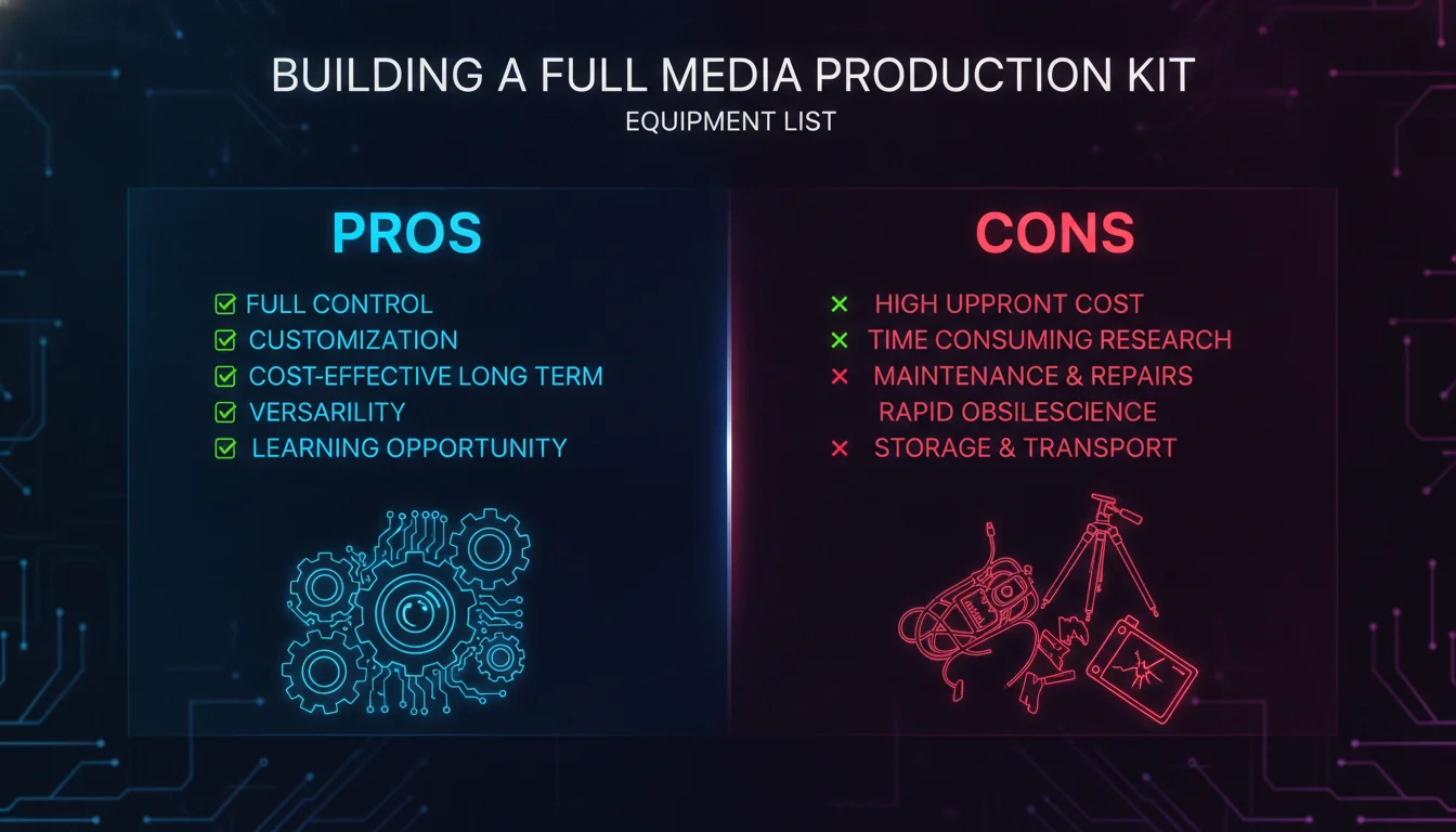 Concept illustration for Pros and Cons of Building a Full Media Production Kit