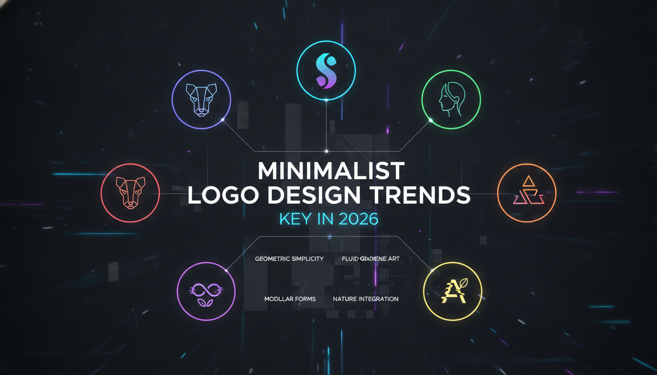 Concept illustration for Key Minimalist Logo Design Trends in 2026