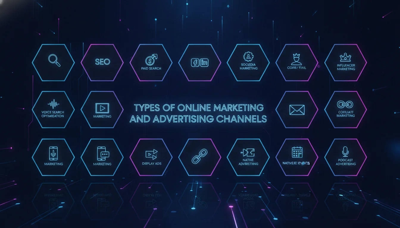 Visual guide to Types of Online Marketing and Advertising Channels