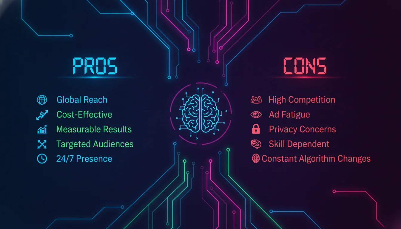 Visual guide to Pros and Cons of Online Marketing Strategies