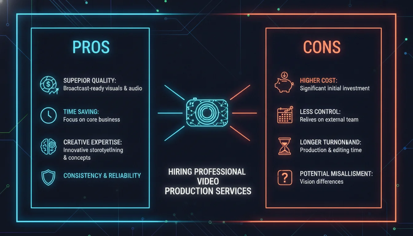 Concept illustration for Pros and Cons of Hiring Professional Video Production Services