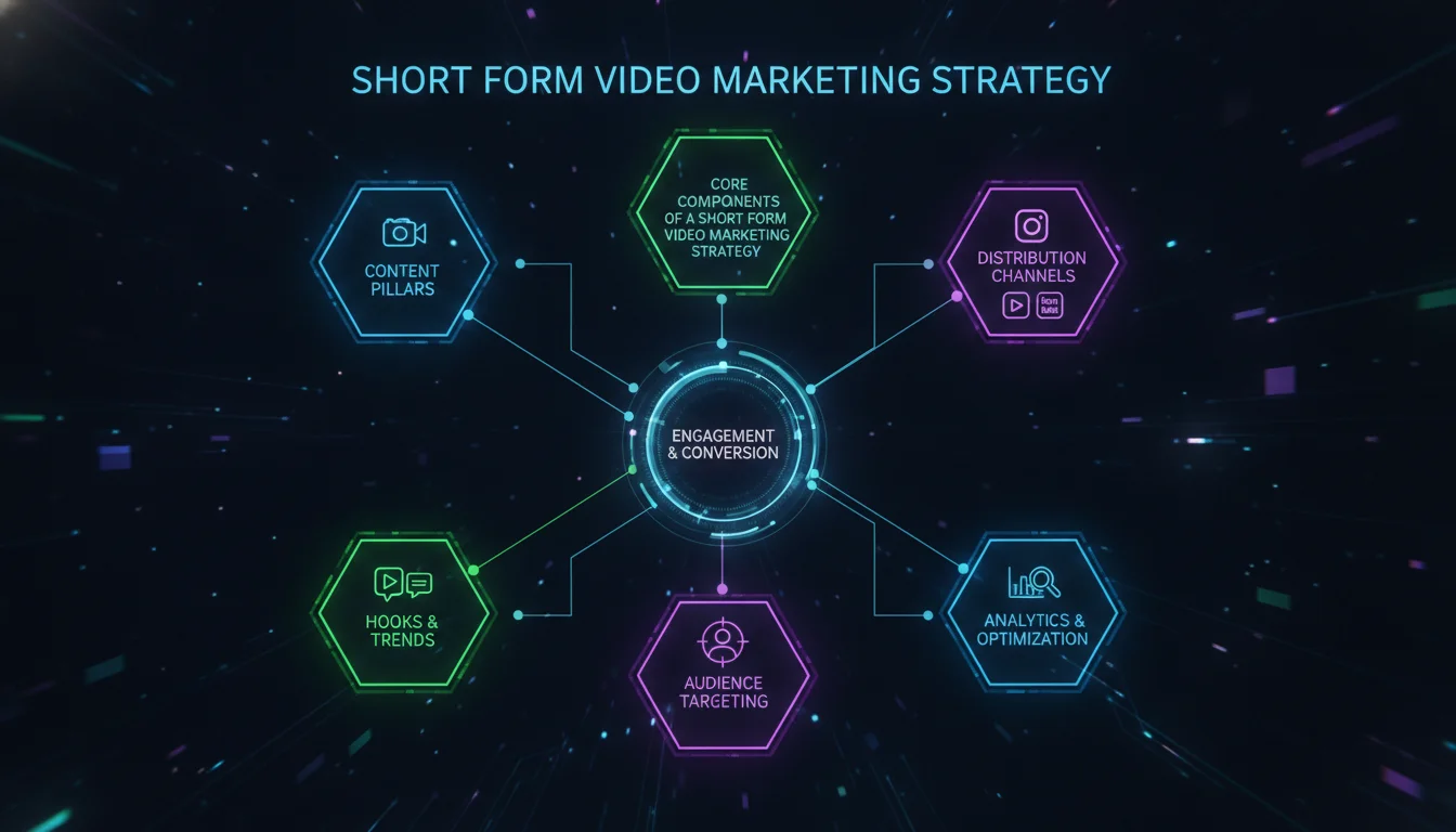 Visual guide to Core Components of a Short Form Video Marketing Strategy