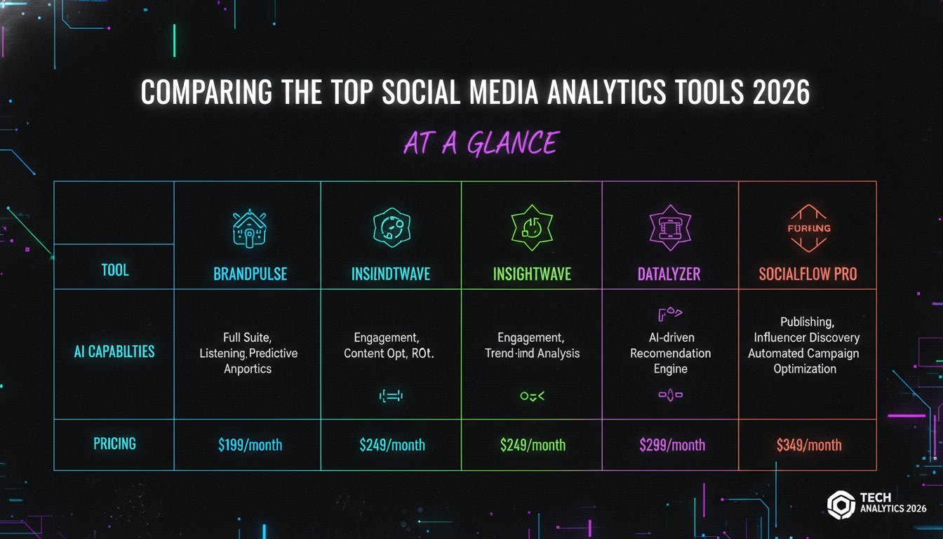 Illustration of Comparing the Top Social Media Analytics Tools 2026 at a Glance