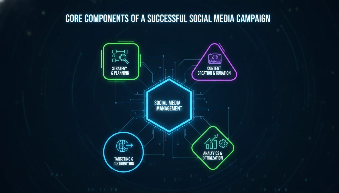 Core Components of a Successful Social Media Campaign — illustrated overview