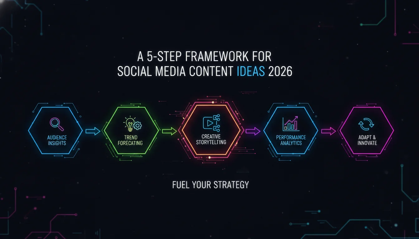 Visual guide to A 5-Step Framework for Social Media Content Ideas 2026