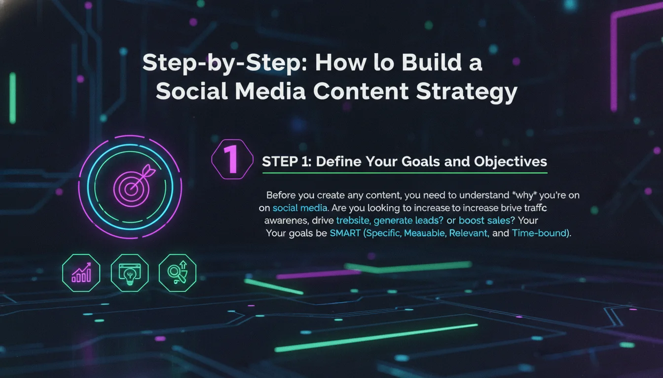 Concept illustration for Step-by-Step: How to Build a Social Media Content Strategy