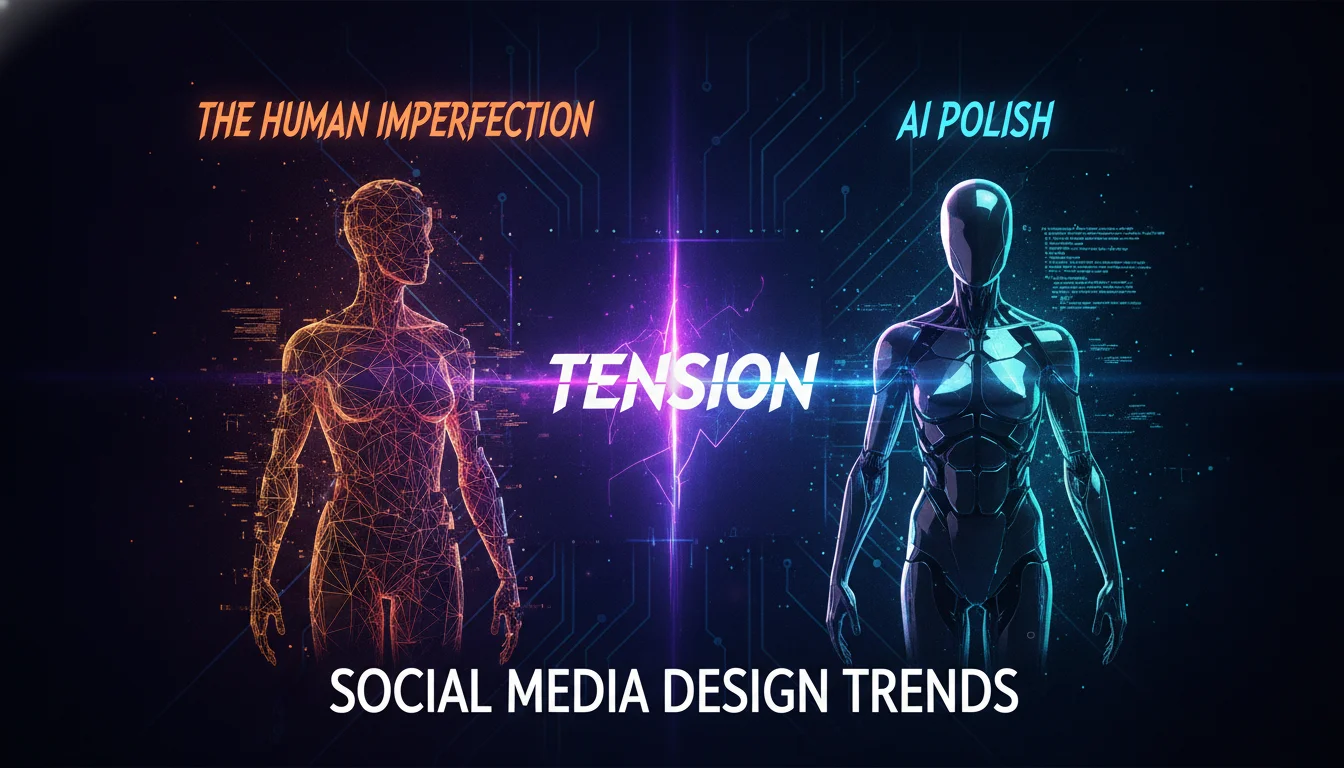 The Human Imperfection vs. AI Polish Tension — illustrated overview