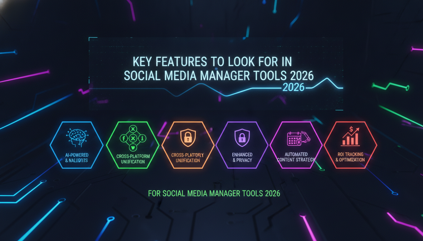 Key Features to Look for in Social Media Manager Tools 2026 — illustrated overview