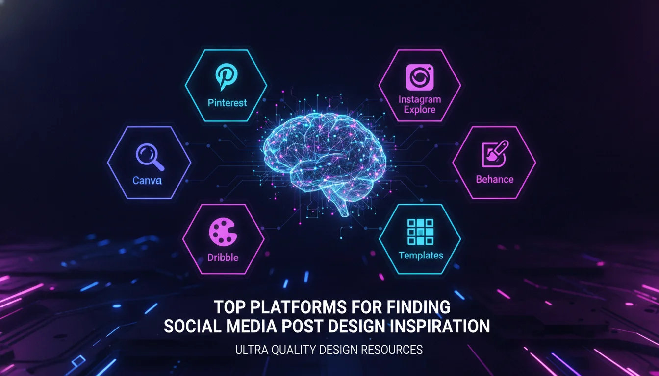 Visual guide to Top Platforms for Finding Social Media Post Design Inspiration
