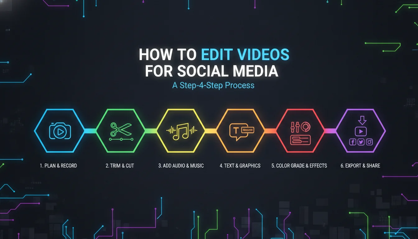 Visual guide to How to Edit Videos for Social Media: A Step-by-Step Process