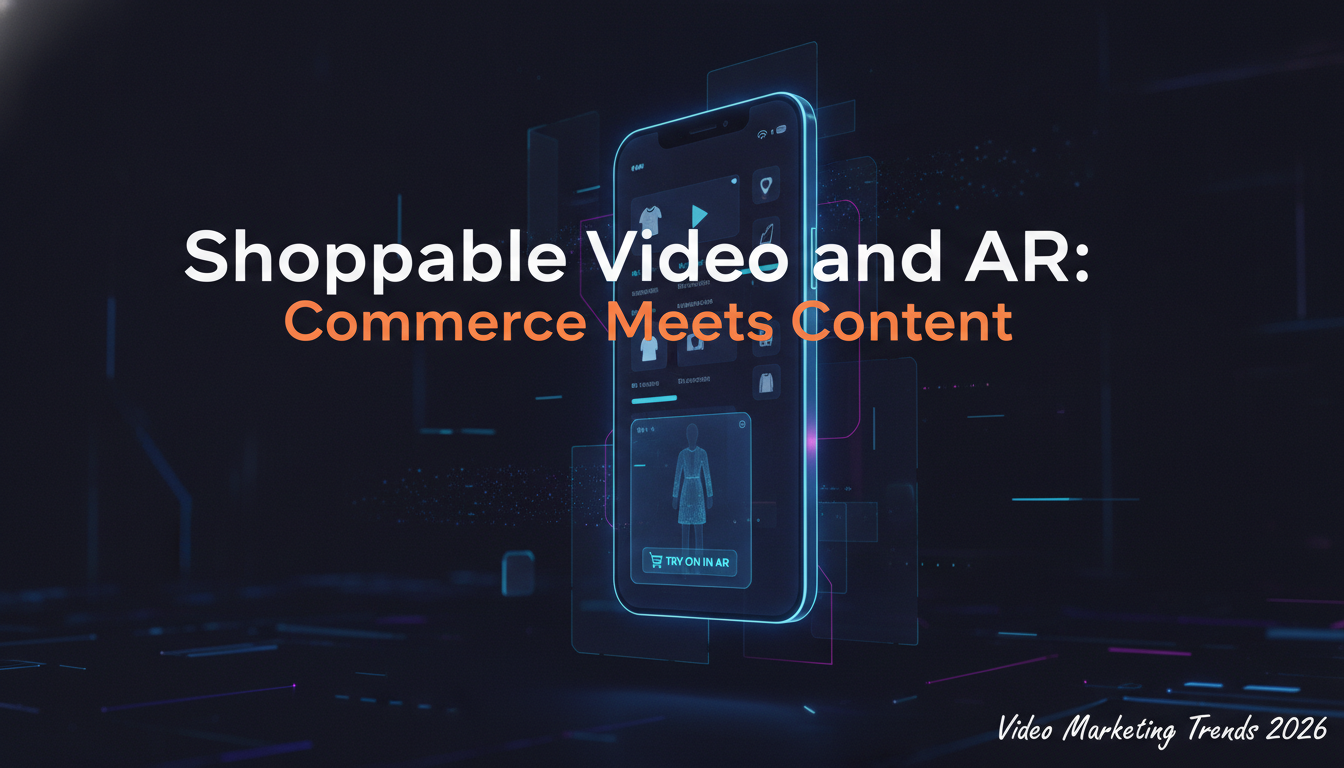Concept illustration for Shoppable Video and AR: Commerce Meets Content