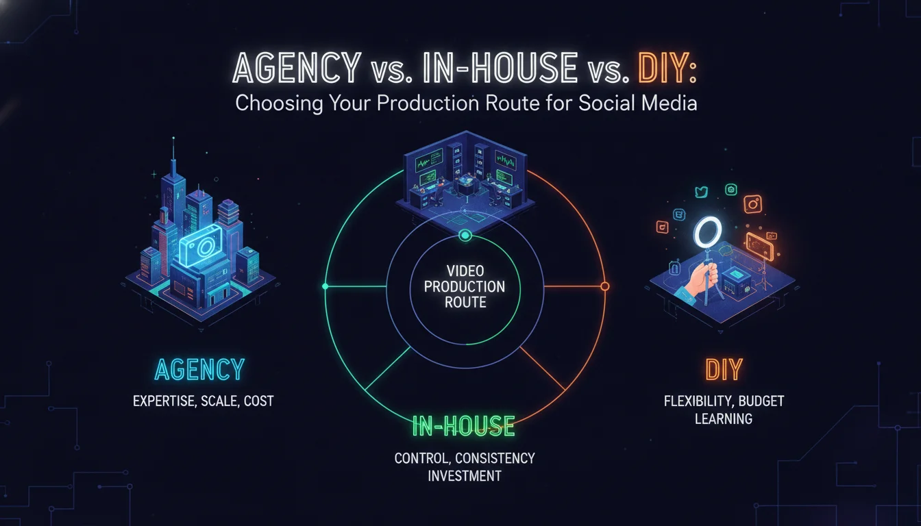 Concept illustration for Agency vs. In-House vs. DIY: Choosing Your Production Route
