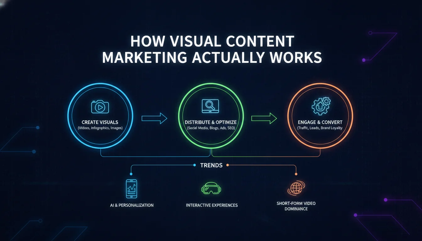 How Visual Content Marketing Actually Works — illustrated overview