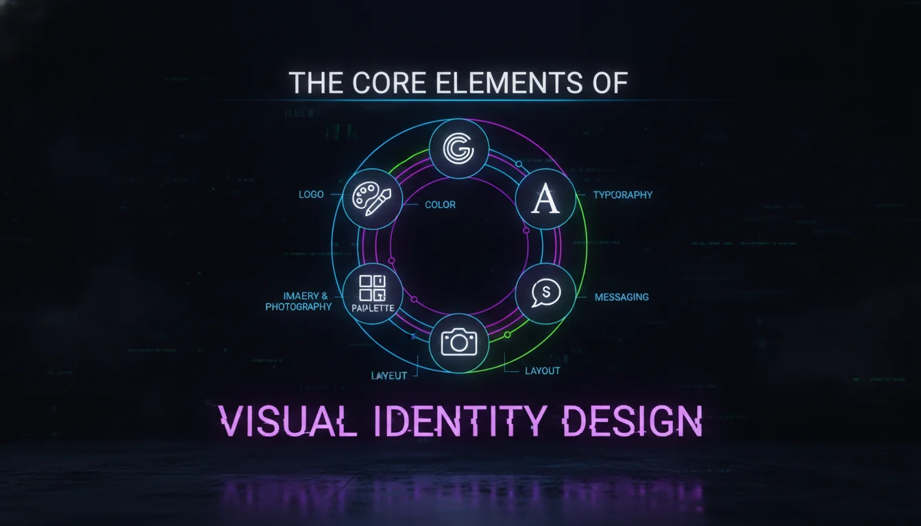 The Core Elements of Visual Identity Design — illustrated overview