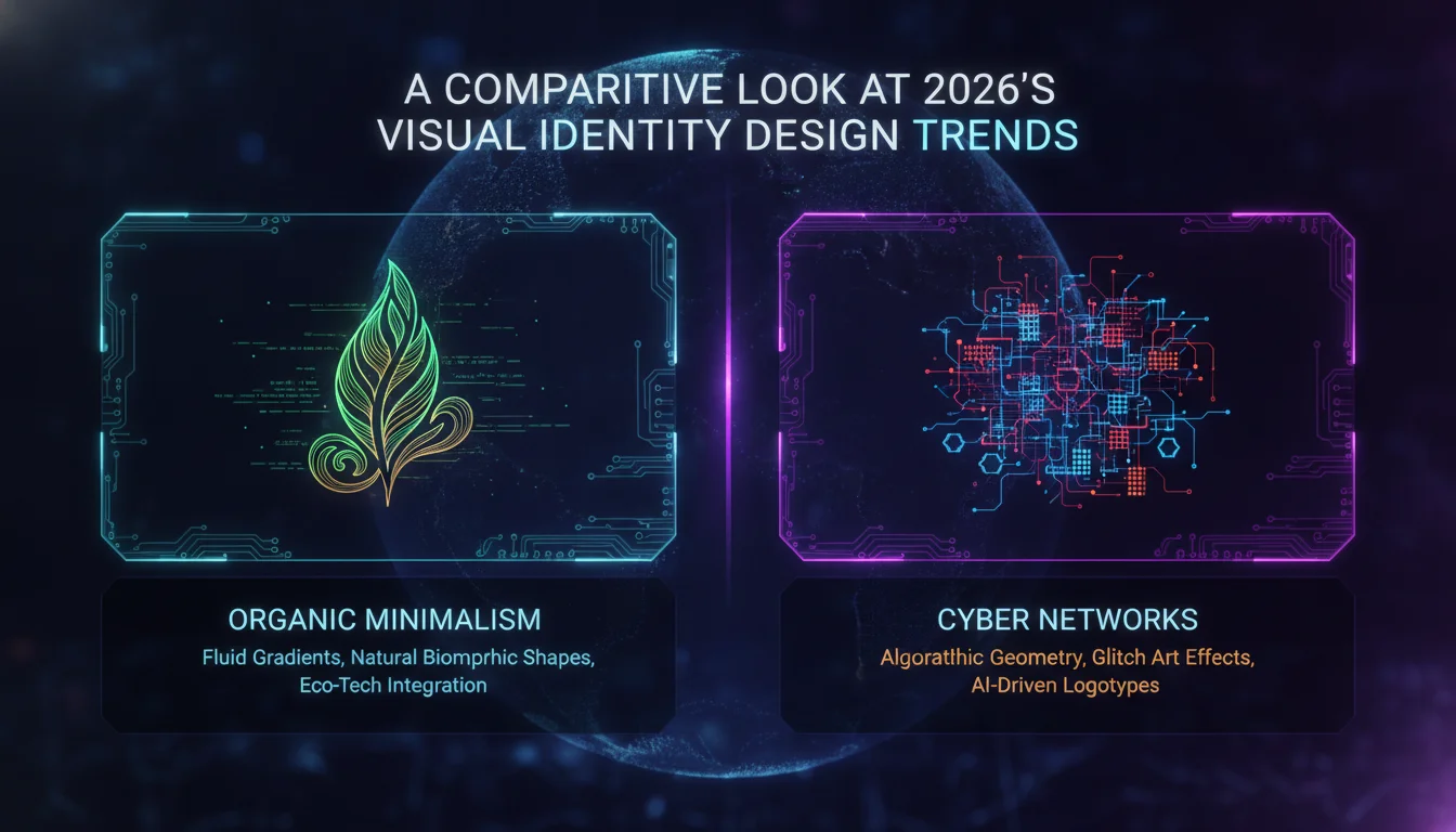 Illustration of A Comparative Look at 2026's Visual Identity Design Trends