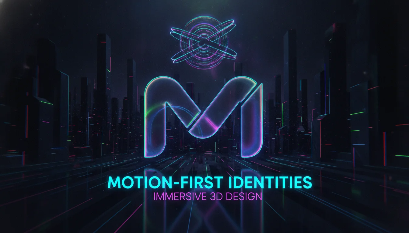 Concept illustration for Motion-First Identities and Immersive 3D Design