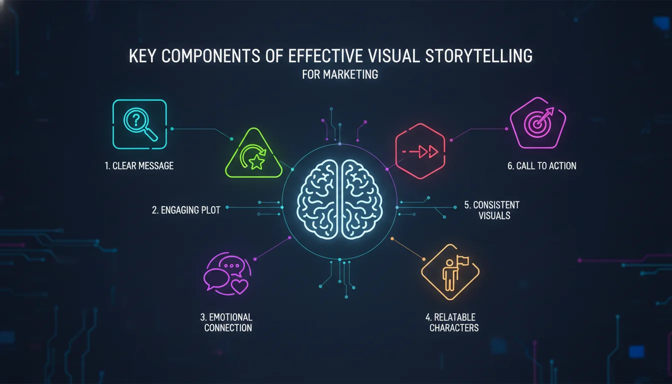 Concept illustration for Key Components of Effective Visual Storytelling