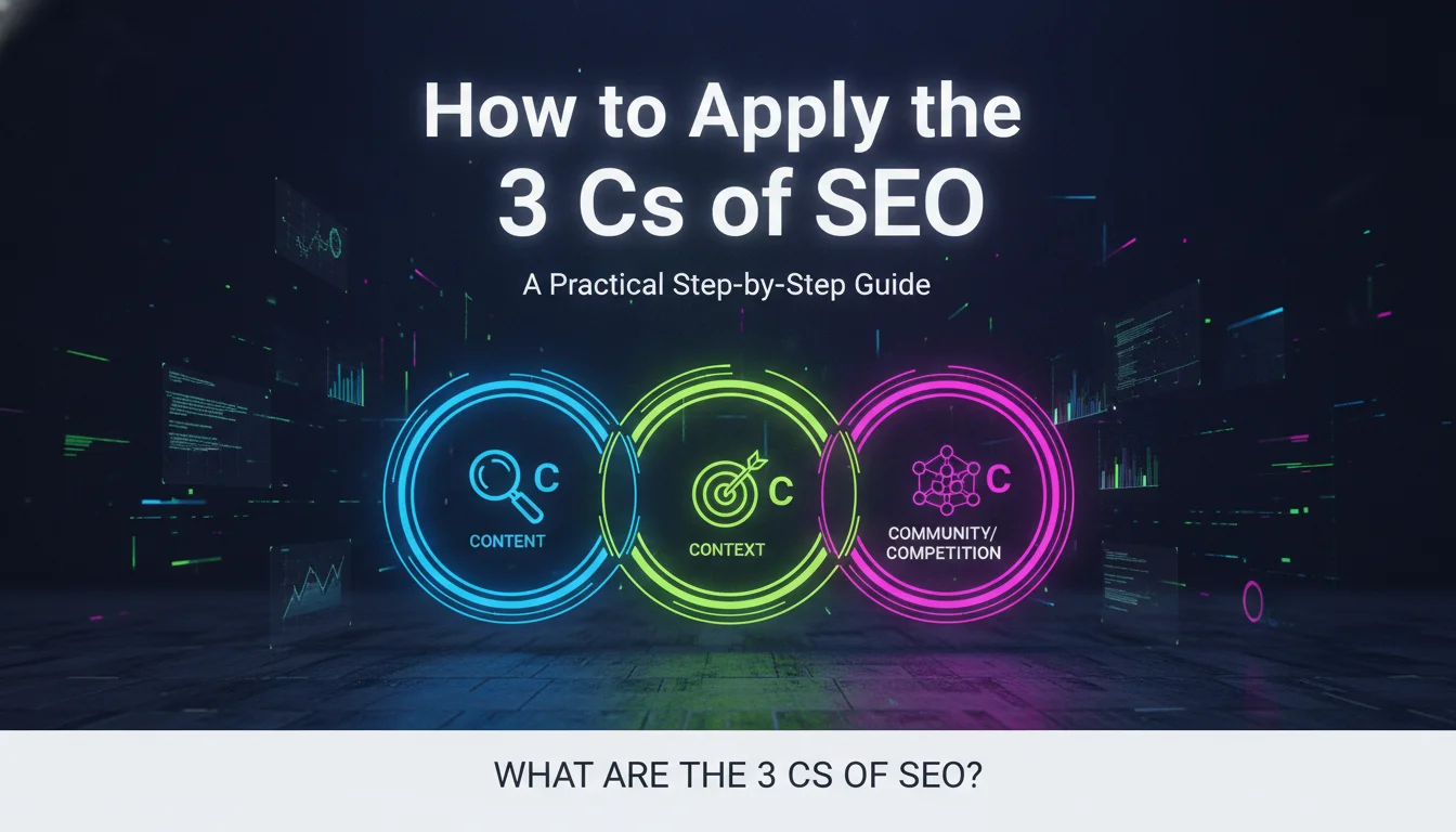 Concept illustration for How to Apply the 3 Cs of SEO: A Practical Step-by-Step Guide