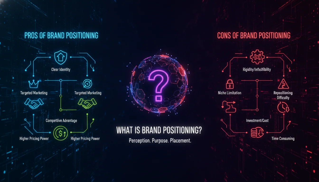 Pros and Cons of Brand Positioning — illustrated overview