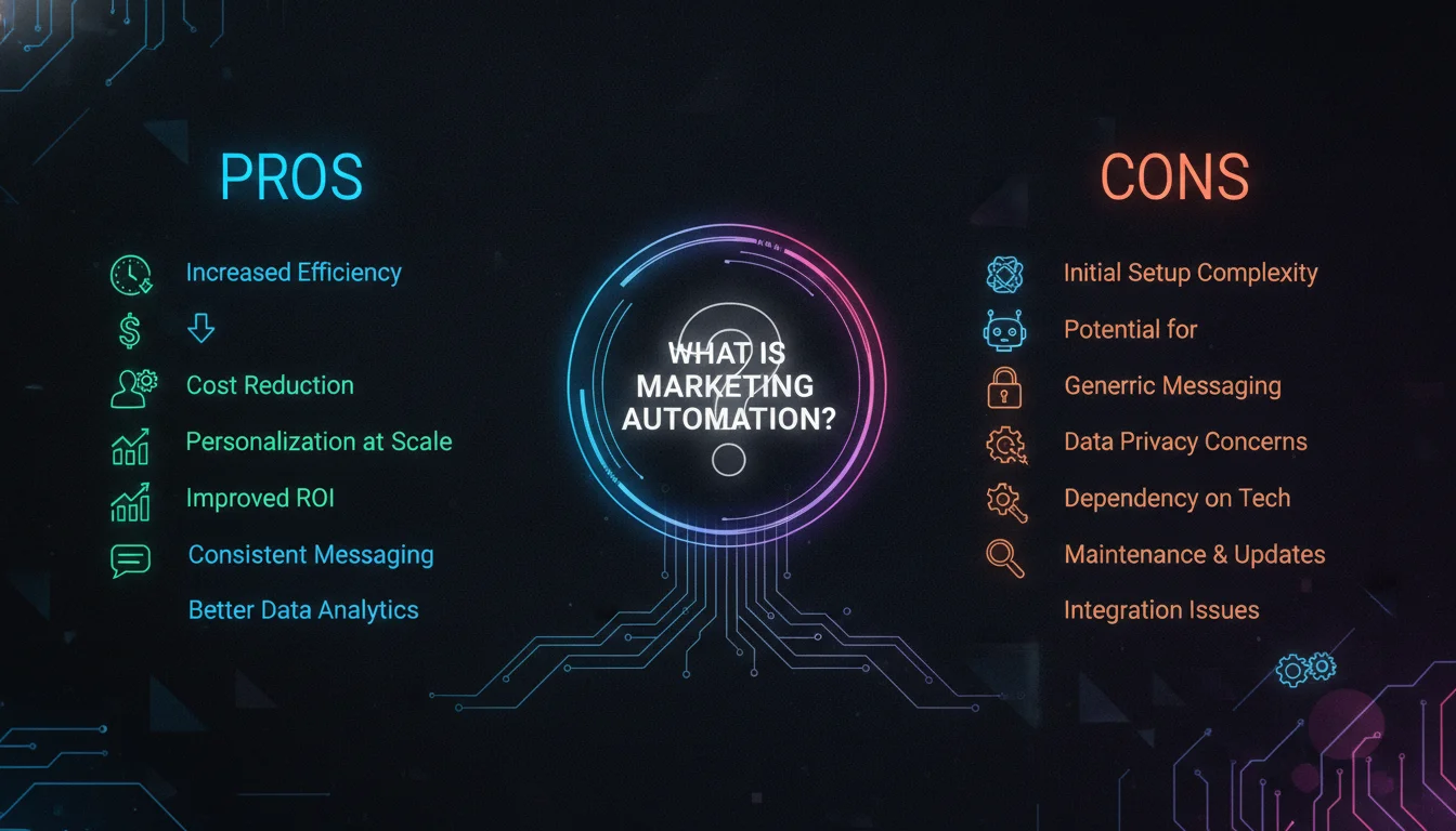 Concept illustration for Pros and Cons of Marketing Automation
