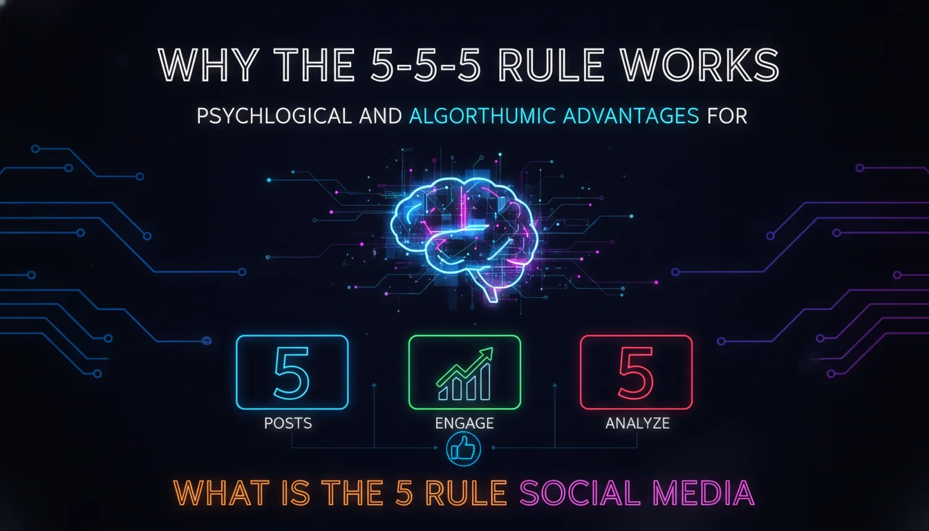 Visual guide to Why the 5-5-5 Rule Works: Psychological and Algorithmic Advantages