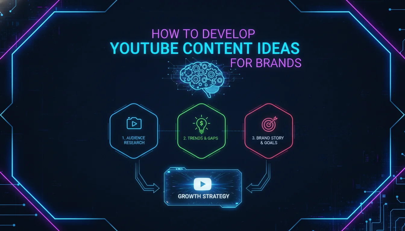 How to Develop YouTube Content Ideas for Brands — illustrated overview